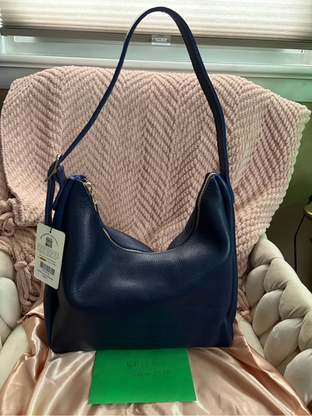 Portland Leather Cobalt Medium Aspen Shoulder Bag - NWT